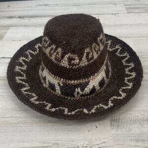 Vintage Handwoven Peruvian 100% Alpaca Wool Hat